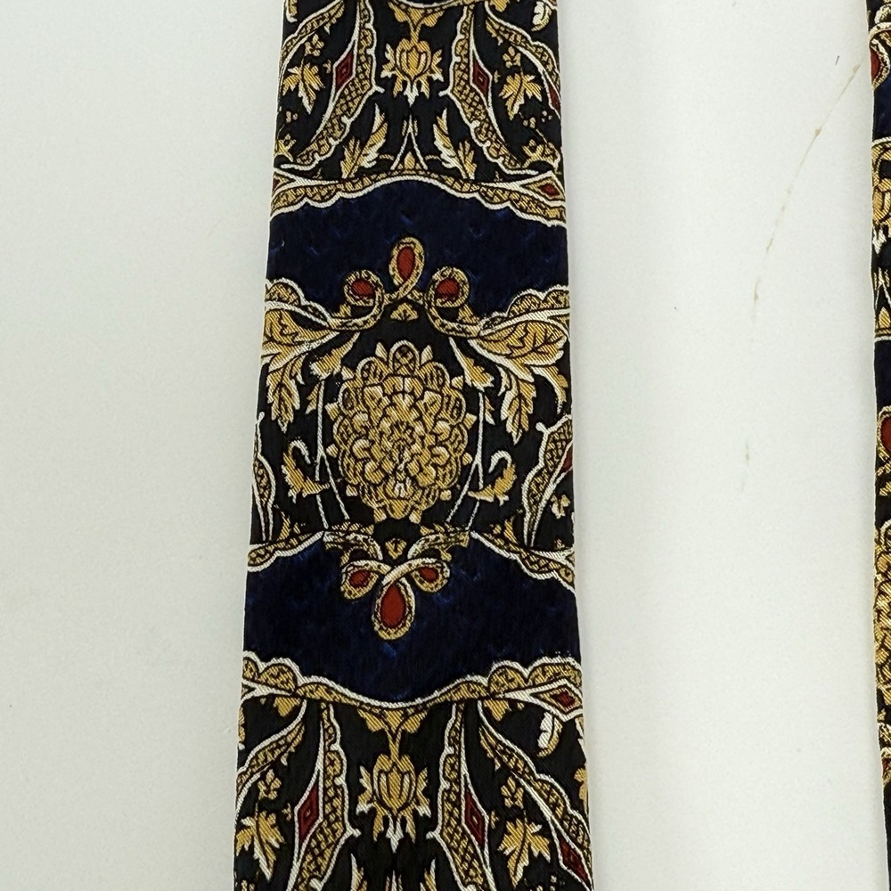 Vintage Christian Dior Cravate Necktie 100% Silk Floral Motif 58" Canada - Picture 8 of 9